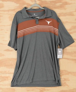 Texas Longhorns Colosseum NWT!! Polo Shirt Mens XL - Grey/Burnt Orange - Picture 1 of 9