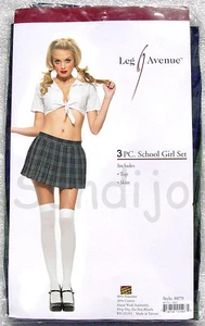 Green School Girl Costume with Stockings, Style 8879, 3 Piece, Sizes: S/M M/L - Picture 1 of 1
