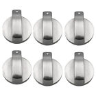 6Pcs Cooker Knobs,6mm Gas Stove Knobs Stove Replacement Metal Knobs9257