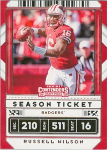 2020 Panini Contenders Draft Picks #87 Russell Wilson Wisconsin Badgers Broncos - Picture 1 of 2