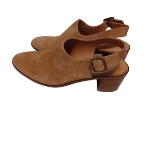 Soludos Savannah Slingback Shoes Size 9 Closed Toe Chunky Heels - Picture 1 of 7