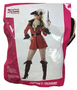 California Costume Halloween Captain's Treasure Pirate Outfit Size Adult Medium - Picture 1 of 2