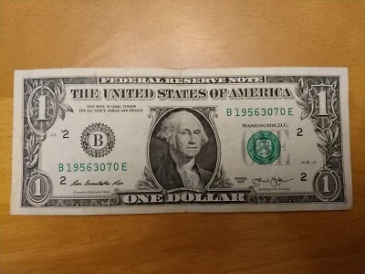$1 Dollar Bill Series 2013 Birthday date   B 1956 3 0 7 0 E Aniversary gift - Image 1 of 4