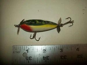 Vintage Creek Chub Injured Minnow 2" Plastic Vintage Fishing Lure Frog Pattern - Picture 1 of 6