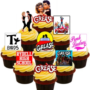 Grease is the Word Party Pack Edible Stand-up Fairy Cup Cake Toppers, Musical - Picture 1 of 5