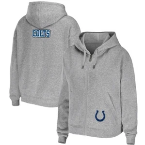 Women's Indiana Colts WEAR by Erin Andrews Heather Gray Full-Zip Hoodie Size S - Picture 1 of 1
