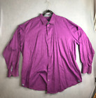 Robert Graham Mens Paisley Button Up Long Sleeve Shirt Purple Size 48 38/39 Tall