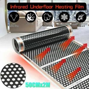 50CM 2M underfloor heating electric infrared heating mat heating foil laminate 2 - Picture 1 of 12
