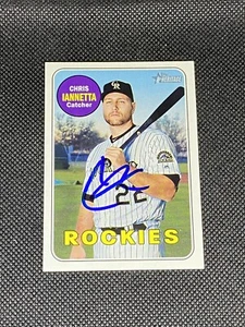 Chris Iannetta Colorado Rockies Signed Auto 2018 Topps Heritage Card #522 ~ COA - Picture 1 of 3