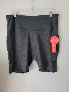 Adrienne Vittadini Grey Athletic Shorts Walking Workout Plus Size 1X Grey New - Picture 1 of 12