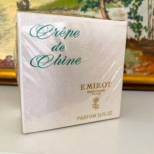 Vintage anni '60 F. Millot CREPE DE CHINE Real Parfum Splash 1/2 oz 15 ml - Foto 1 di 5