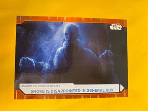 DA12281 2021 Star Wars Battle Plans Naranja #99 Snoke Is Deception #25/50 - Imagen 1 de 2