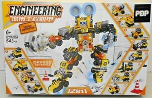 STEM Kids Engineering 543pcs Transformer Car Truck Building Brick Block Toy Set - Picture 1 of 2