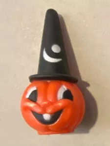 Vintage Halloween 4 Zoll Kunststoff Kürbis/Jack O Laterne Dekoration - Bild 1 von 2