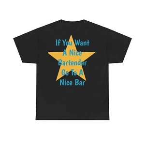 Maglietta Bartender Bar Swag Attitude unisex cotone pesante - Foto 1 di 9