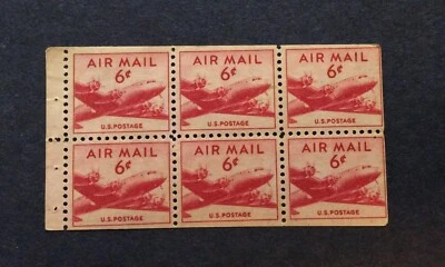 BroadviewStamps Booklet SALE!  USA air mail #C39a pane. MNH VG-F.  See notes. - Image 1 of 2