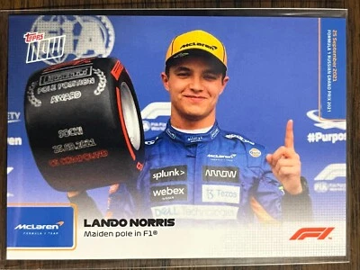2021 Topps Now F1 Formula One #58 Lando Norris McLaren F1 Team - Image 1 of 2