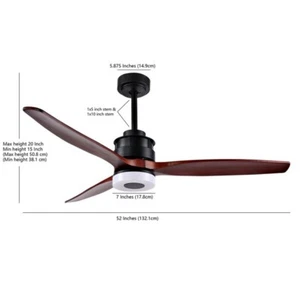 Safavieh JEMPER LED LT 52" CEILING FAN, Reduced Price 2172740914 CLF1019A - Picture 1 of 5
