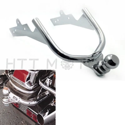 Chrome Trailer Hitch W/ Ball For Harley Touring Road King FLHR 1994-2008 05 06 - Image 1 of 4