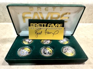 Brett Favre Set Monete Carriera Souvenir - Foto 1 di 7