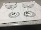 A Pair Of ?His' & 'Hers?  Vintage 1970S Clear, Champagne Coupe/Cocktail Glasses