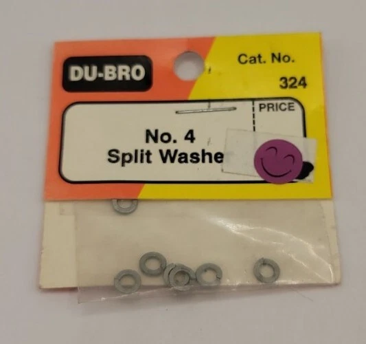 Du-Bro Split Washers No. 4 Rc Hardware 8 pcs DuBro 324 - Image 1 of 1