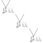  9 Pcs Alloy Skate Earring Necklace Men and Women Choker Jewelry for Earrings