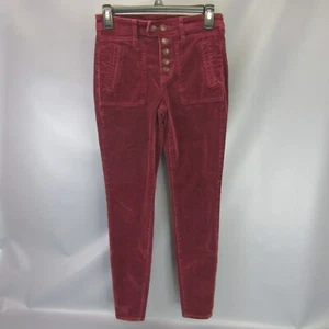 Pantalones de pana American Eagle súper elásticos tiro alto para mujer 0 borgoña - Imagen 1 de 11
