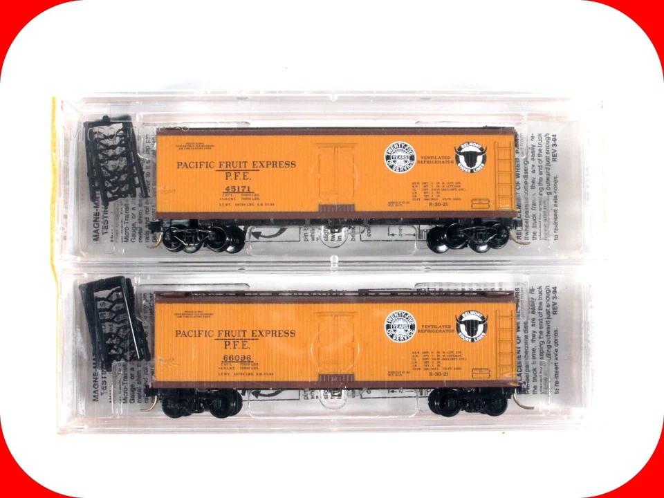 N Scale ***PACIFIC FRUIT Exp - BELMONT SHORE*** Reefer Set - Micro Trains **RARE - Image 1 of 3