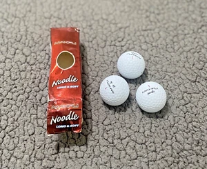 Maxfli Noodle Long & Soft 1 Set 3 White Golf Balls New In Box Made In U.S.A - Picture 1 of 5