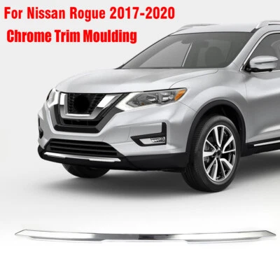 For 2017-2020 Nissan Rogue Front Bumper Trim Strip Chrome Molding 62072-6FL0A - Image 1 of 4