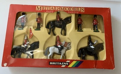 英国金属玩具士兵伊丽莎白女王 8 件套 #7218 全新 — 第 1/4 张图片