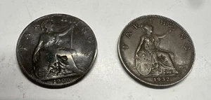 1906 And 1932 Great Britian Farthings - Picture 1 of 2