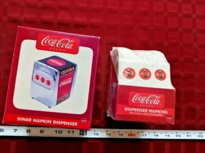 New In Box CC300 COCA COLA DINER DISPENSER With NIB 100 Ct 10X12 CC326 NAPKINS - Picture 1 of 9
