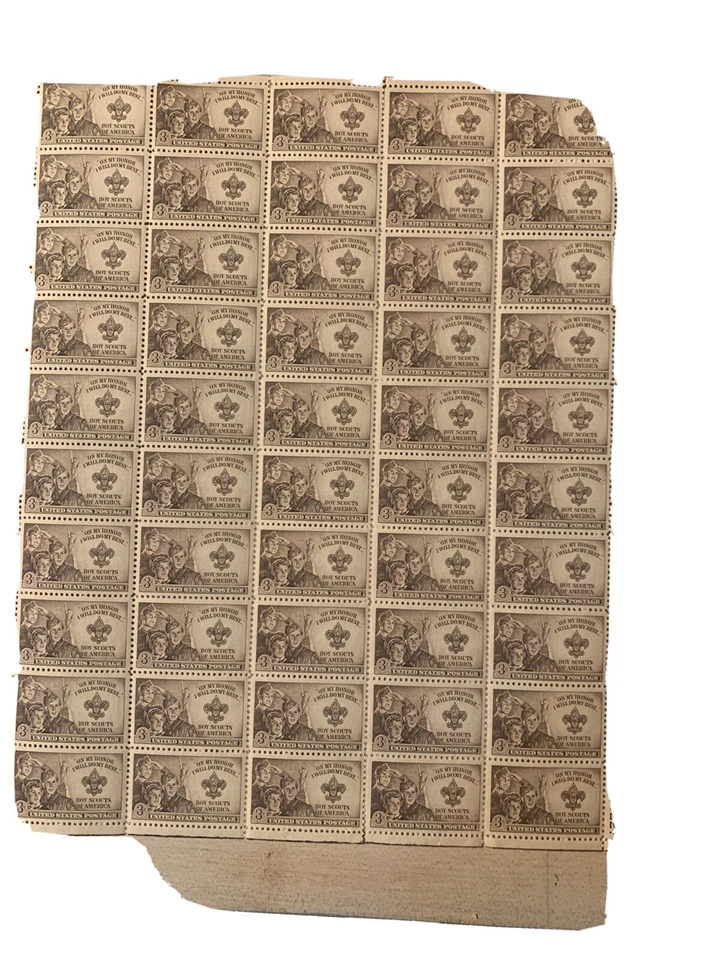 1950 Boyscouts Stamp 995 solid sheet Of 50.  Thanks For Looking. - Image 1 of 4