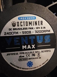 Original NEW Octominer Ventus High Performance 240CFM Miner Fan for X12/X8Ultra - Picture 1 of 4