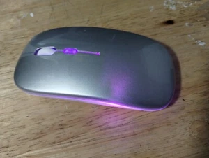 Wowssyo Space Silvery Dual Mode Wireless 5.1+2.4g Wireless Gaming Mouse. - Picture 1 of 16