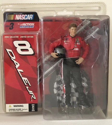 2004 NASCAR  Series 3 Dale Earnhardt Jr #8 Action Figure 7” Mcfarlane Toys MIP Cover