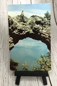 Mackinac Island Michigan MI Arch Rock Vintage View Postcard - Picture 1 of 4