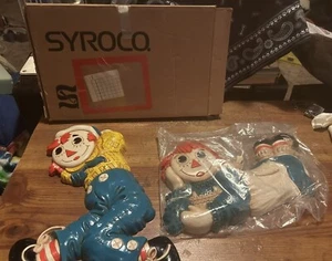 Vintage Raggedy Ann and Andy Wall Hangings- Bob-Merrill- Plaque 1977 - Picture 1 of 6