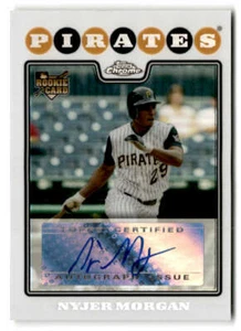 2008 Topps Chrome Refractors #225 Nyjer Morgan AU /500 (ref 205598) - Picture 1 of 2