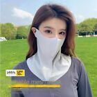 UV Protection Ice Silk Mask Solid Color Sunscreen Face Scarf  Outdoor