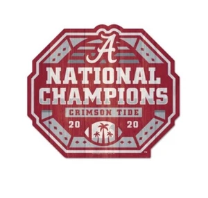 Alabama Crimson Tide 2020 National Football Champions 11" x 11" Wood Wall Sign - Picture 1 of 1