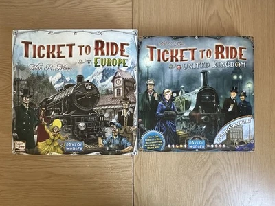 Alan R. Moon Ticket to Ride Europe and United Kingdom Board Game Days of Wonder - Image 1 of 4