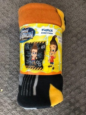 vintage  Jimmy Neutron Nickelodeon Plush Blanket throw Fleece Bedding seconds nu - Image 1 of 2