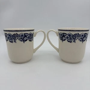 William Sonoma "Highgrove" Coffee Mug~by Wedgwood~ Blue Floral & White~England - Picture 1 of 7