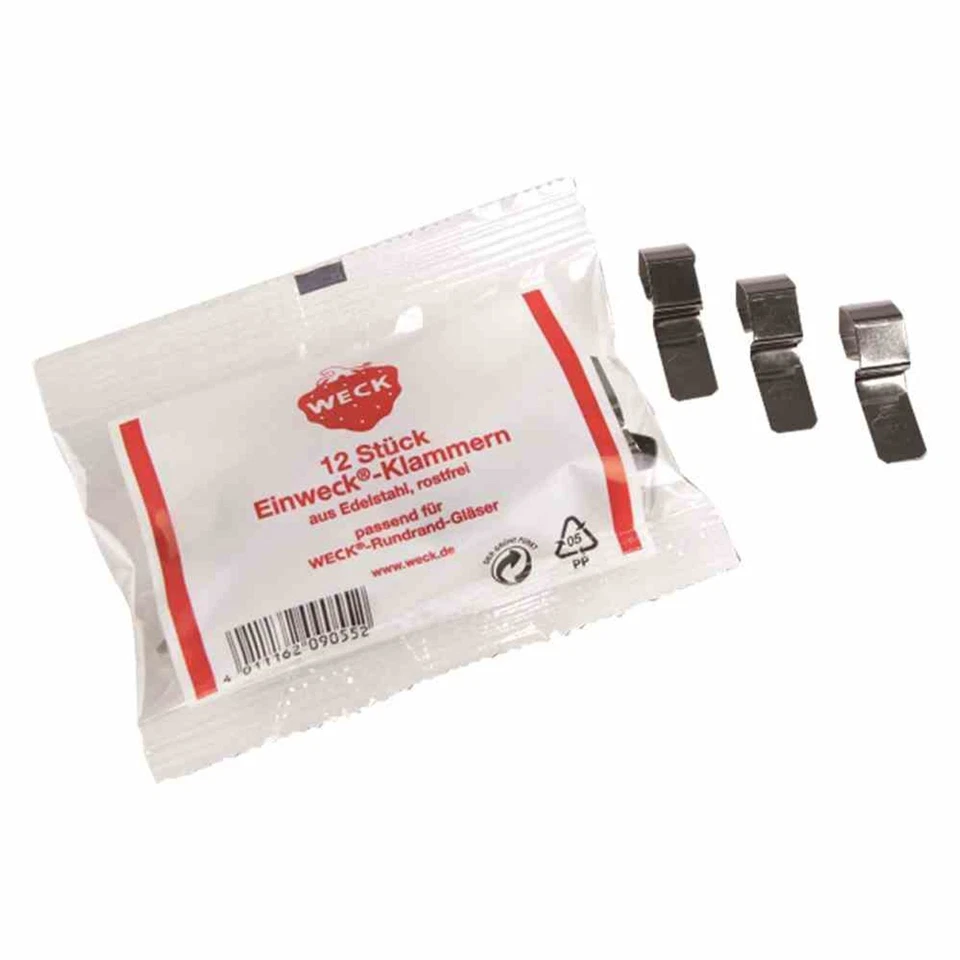 EINWECKKLAMMERN Weckklammer für Einkoch Glas Einweckglas Weckglas Gläser 12Stück - Bild 1 von 1