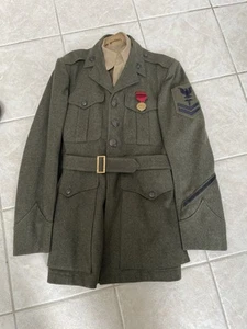 Viet Nam War US Navy Hospital Corpsman USMC Uniform Green Jacket and Shirt Named - Picture 1 of 9