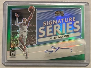 2020-21 Panini Optic Allen Iverson Signature Series Auto green prizm - Picture 1 of 2