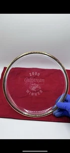 Piatto Trofeo Vetro Vincitore Corsa Cavalli Gulfstream Park 2000 - Foto 1 di 2